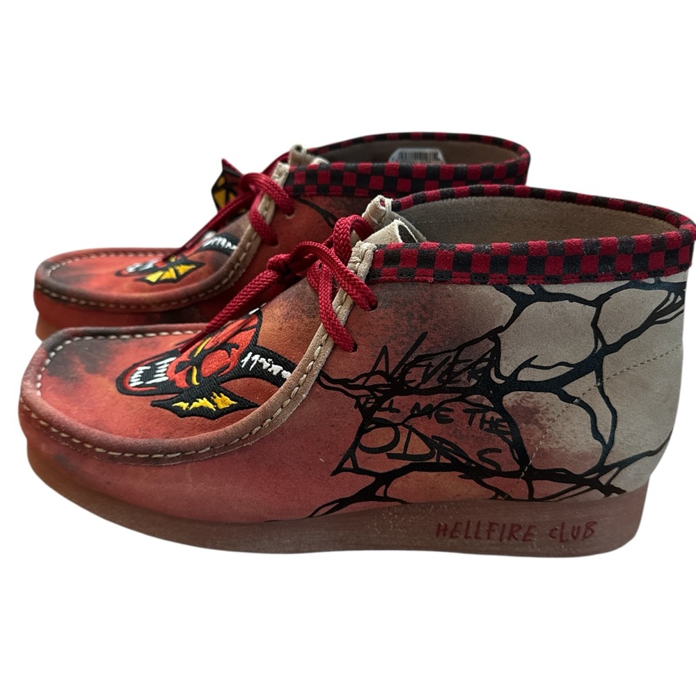 Rare Clarks Originals Wallabee Evo Stranger Things The Upside Down Men’s Size 12 - Picture 3 of 10